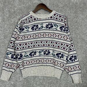 Vintage Northern Collections Cotton Wool Blend Sweater Made in USA Women's Small